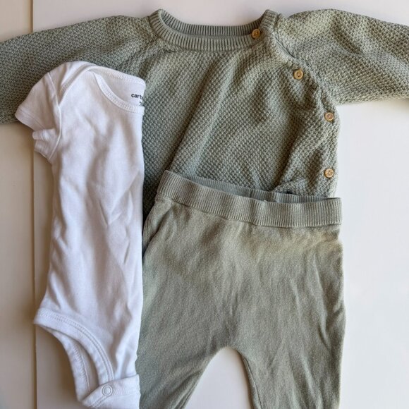 Matching Sage Green Knit Sweater and Pant - Picture 7 of 13
